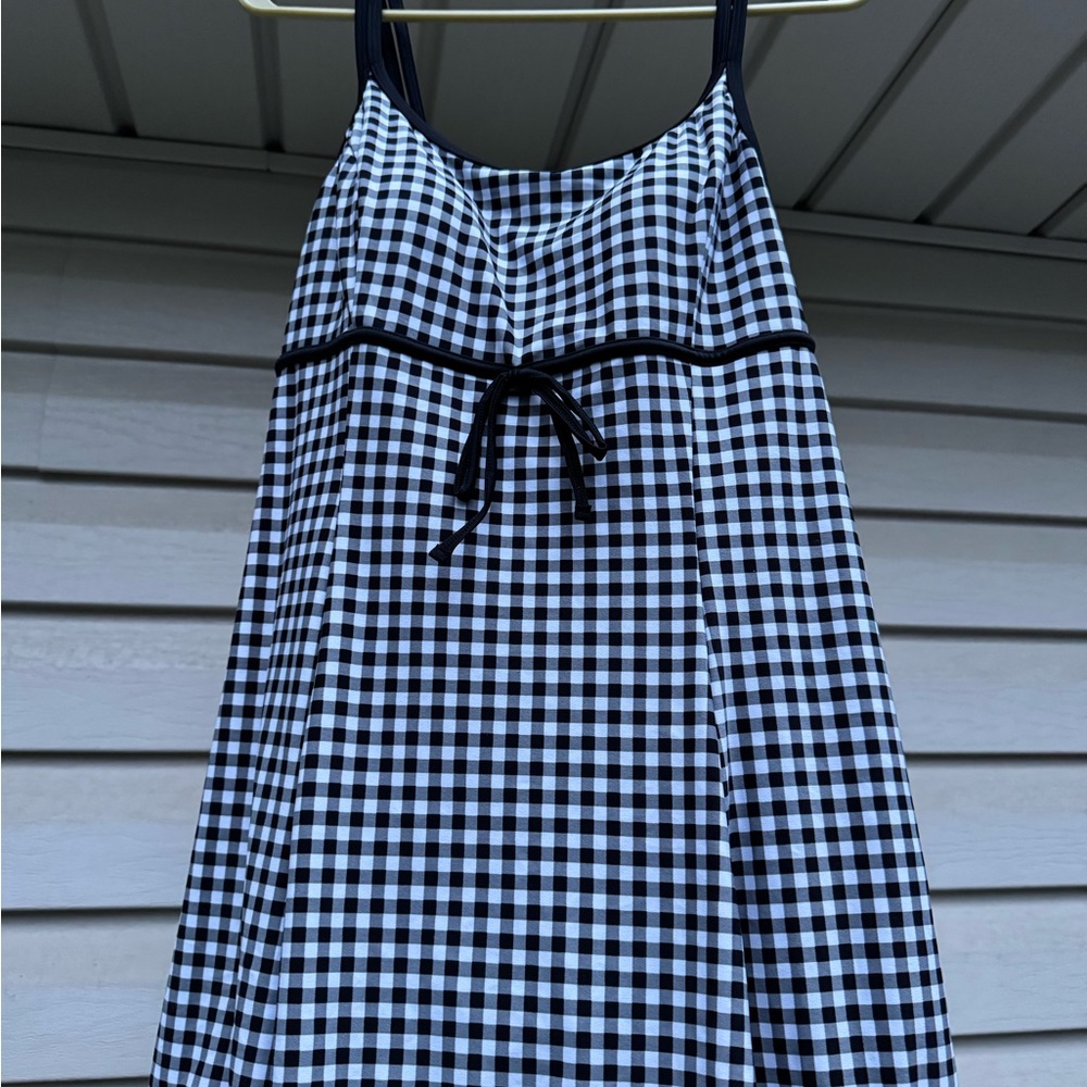 Black and White Checkered Swimdress